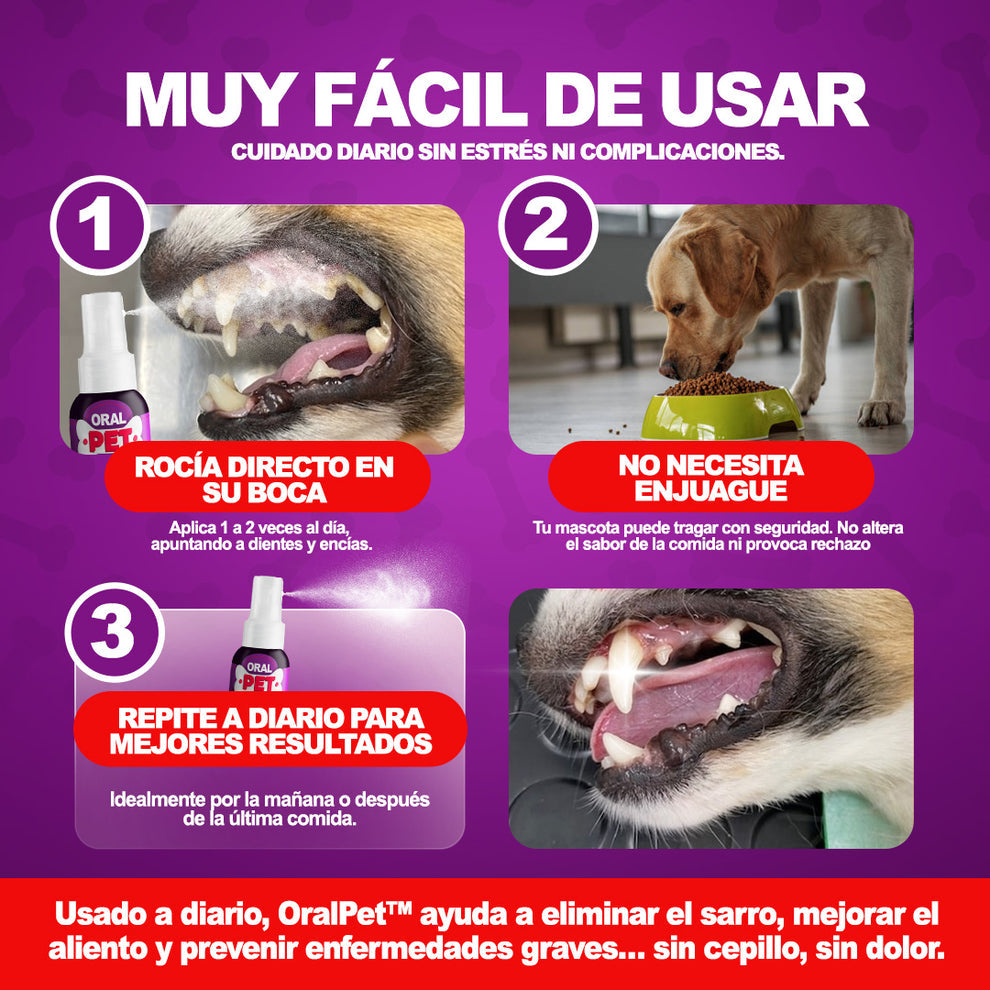 OralPet® spray de Salud Dental Perros y Gatos