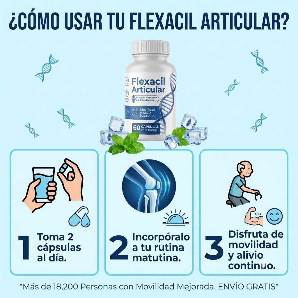Flexacil - Capsulas para el dolor de articulaciones - Oferta 2X1
