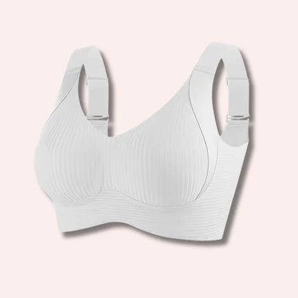 Sujetador sin aros ajustable de cuatro filas de color liso