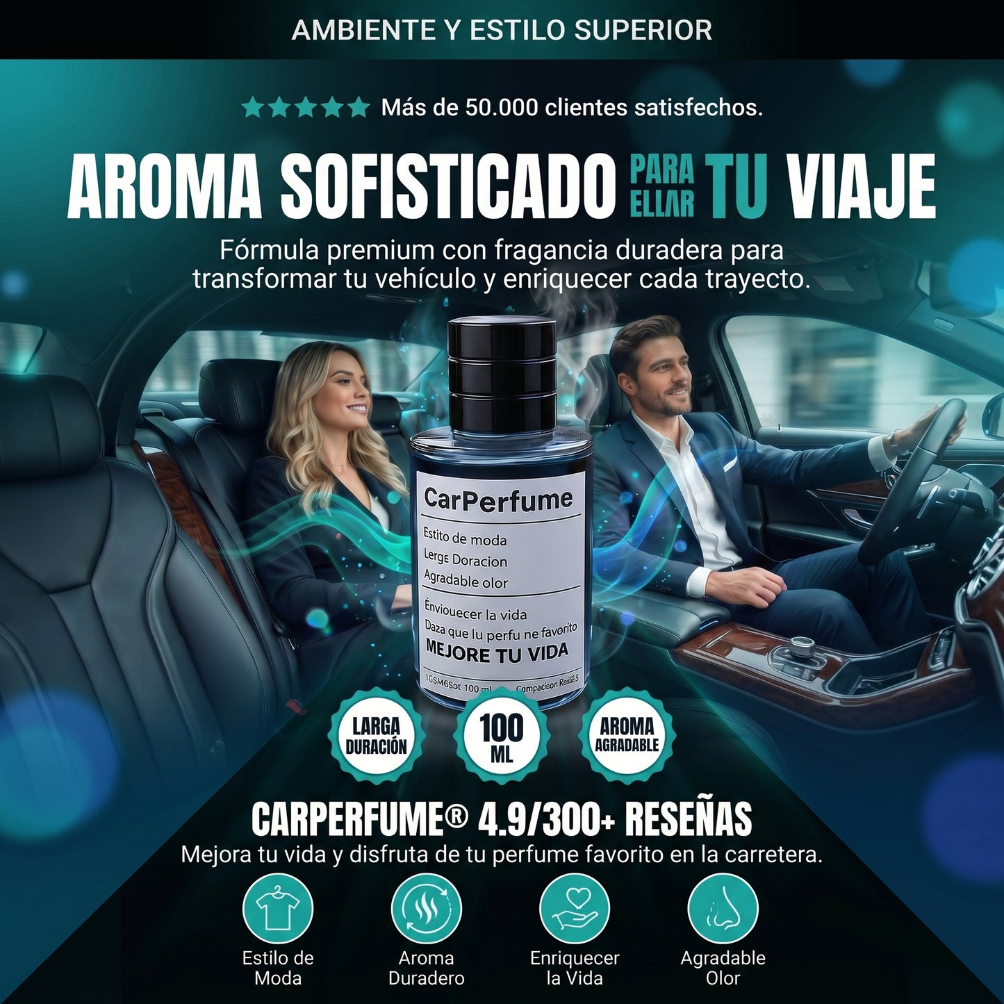 PERFUME PARA CARRO- ¡Convierte tu vehículo en un santuario de frescura premium!