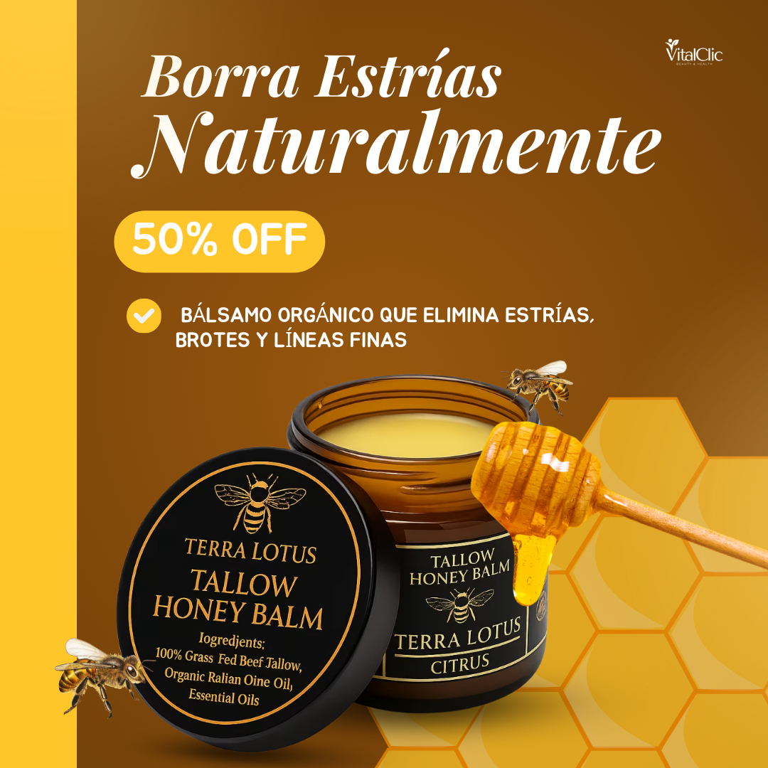 Bálsamo Orgánico de Sebo de Res y Miel - ELIMINA ESTRIAS, ACNE Y LINEAS DE EXPRESION EN SEGUNDOS 😱50% DE DESCUENTO😱