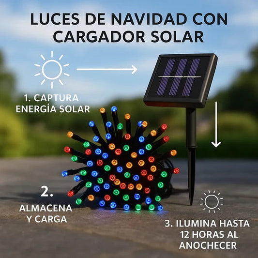 SmartLight® - Luces Navideñas Con Panel Solar