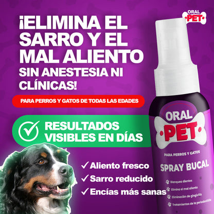 OralPet® spray de Salud Dental Perros y Gatos