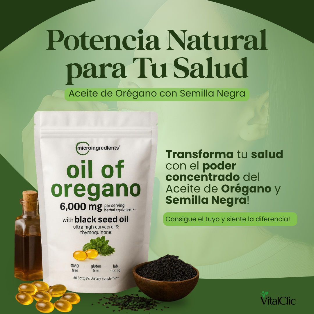 Aceite de Orégano y Semilla Negra - 😱AUMENTA TUS DEFENSAS EN SEGUNDOS😱