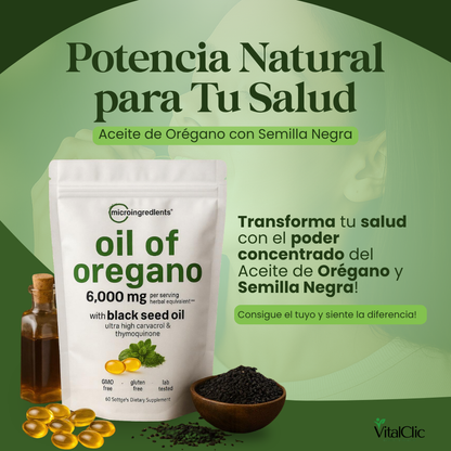 Aceite de Orégano y Semilla Negra - 😱AUMENTA TUS DEFENSAS EN SEGUNDOS😱