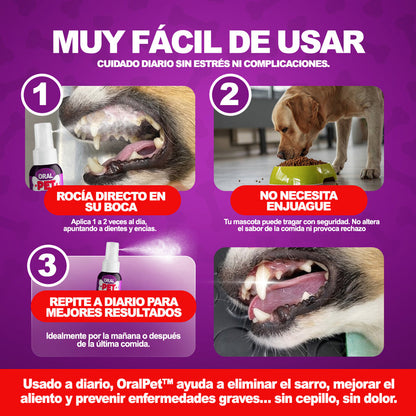OralPet® spray de Salud Dental Perros y Gatos
