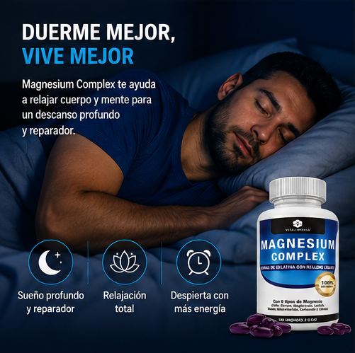 💙 MAGNESIO COMPLEX 60 CAPSULAS -8 en 1 + envio gratis