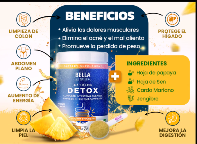 Bella All Natural Detox - Fórmula Natural para el Equilibrio Digestivo
