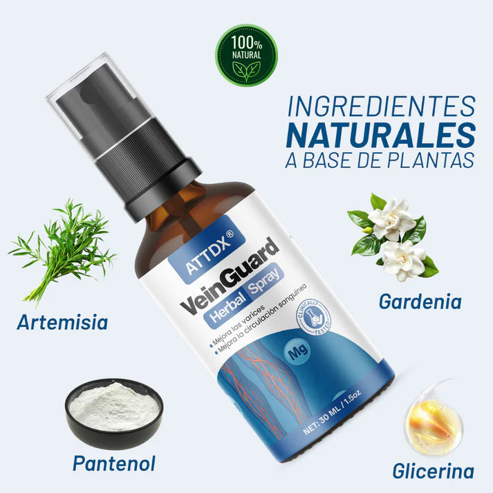 VEINGUARD Herbal Spray 2X1| Desinflama y Mejora la Circulación.