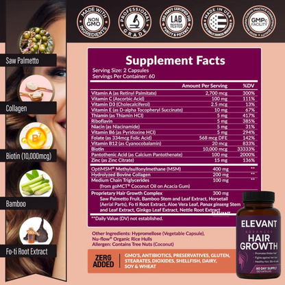 Elevant™ - Vitaminas Capilares Premium