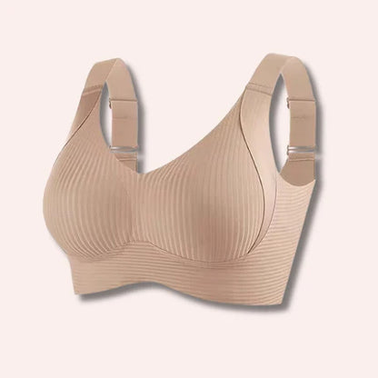 Sujetador sin aros ajustable de cuatro filas de color liso