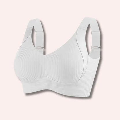 Sujetador sin aros ajustable de cuatro filas de color liso