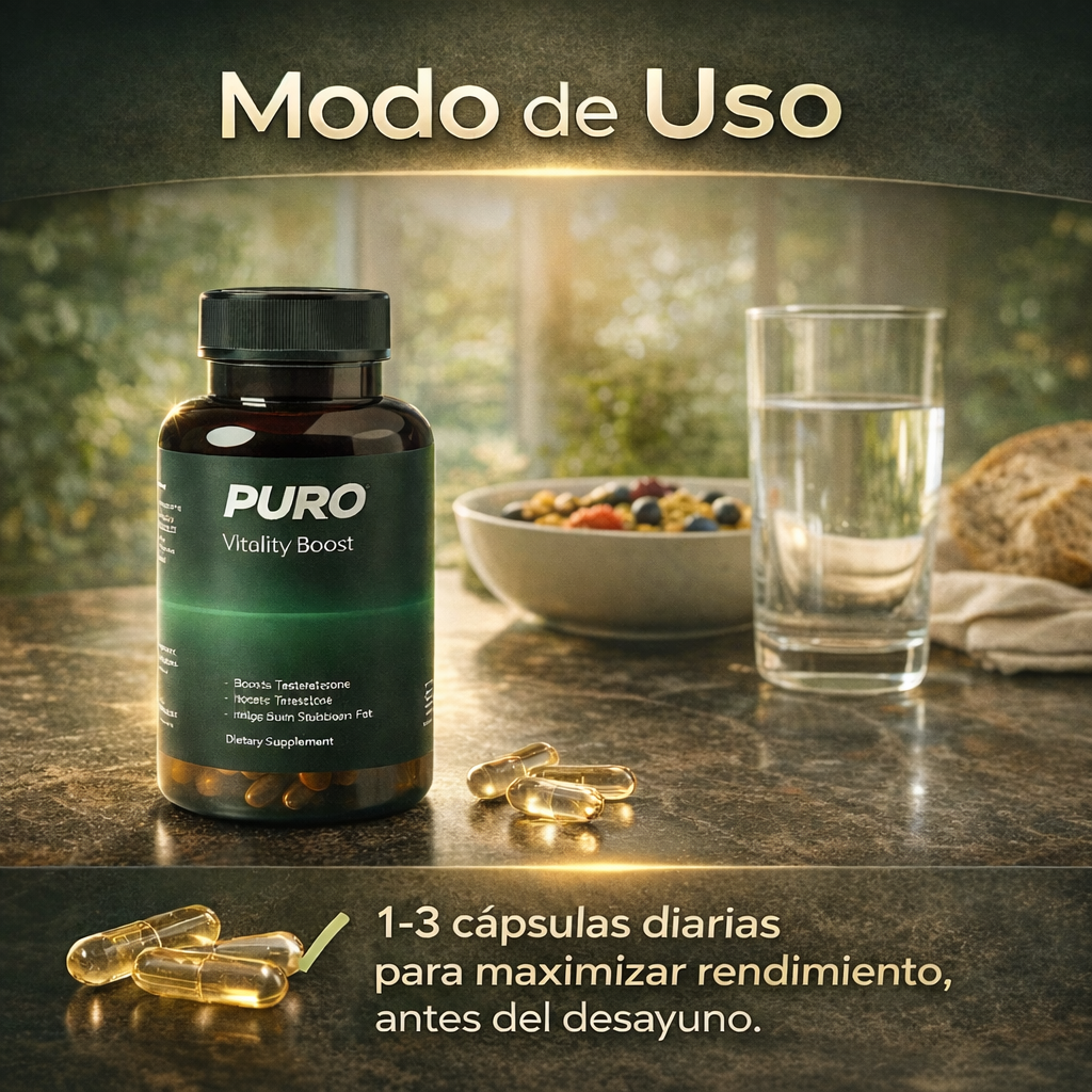 Cápsulas PURO™ | El secreto para deshincharte de forma 100% natural y recuperar tu cuerpo de hombre.