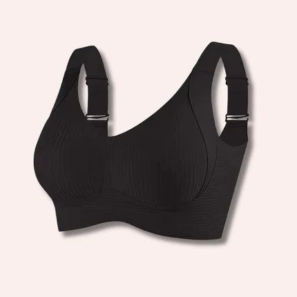 Sujetador sin aros ajustable de cuatro filas de color liso