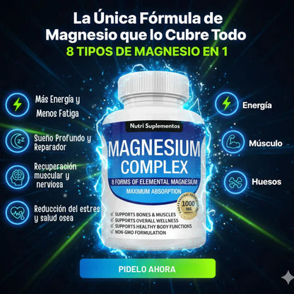 💙 MAGNESIO COMPLEX 60 CAPSULAS -8 en 1 + envio gratis